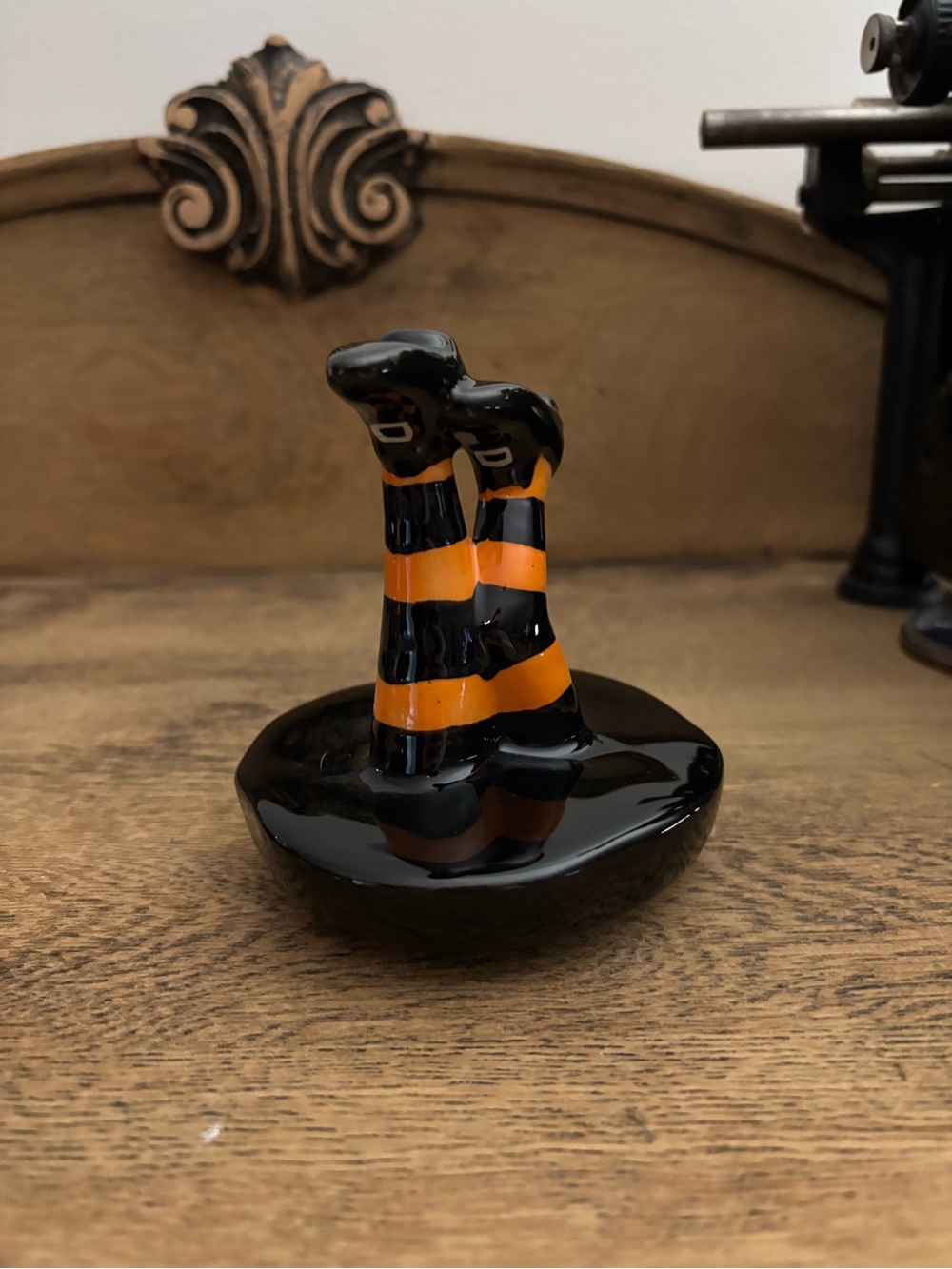 Rae Dunn Halloween Witch Legs Mug Topper